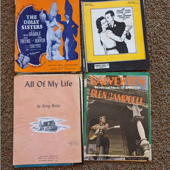 Lot 13 Music Sheets W/Movie Music Hatari John Wayne; Dolly Sisters Betty Grable - Picture 6 of 10